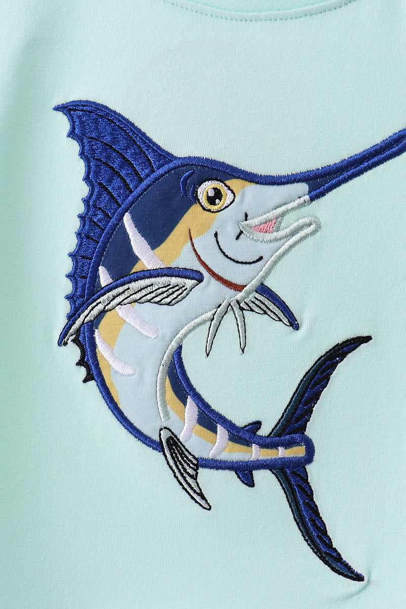 Mint Swordfish Applique Set