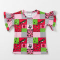 Pink fishing ruffle tee